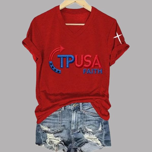 Women's Turning Point USA Faith Printed Short T Shirt