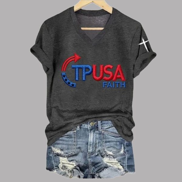 Women's Turning Point USA Faith Printed Short T Shirt