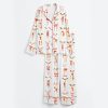 Women's Watercolor Reindeer Funny Christmas Animal Satin Pajama Set