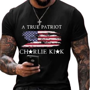 Men's A True Patriot Printed Casual T shirt