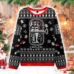 Mermaid And Gingerbread Man Christmas Ugly Sweater