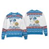 2025 Blue October Ghost Dodgers Christmas Ugly Sweater