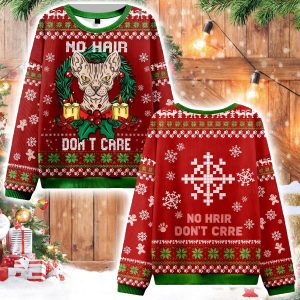 No Hair Don't Care Ugly Sweater