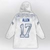 Allen 17 Buffalo Football Unisex Blanket Hoodie 2