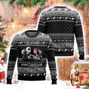 Nightmare Before Xmas Jack Sally Ugly Christmas Sweater