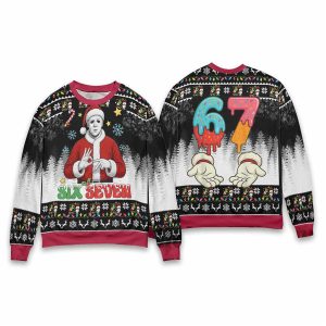 Michael Myers Six Seven Christmas Ugly Sweater 1