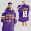 Jefferson 18 Minnesota Football Unisex Blanket Hoodie 1