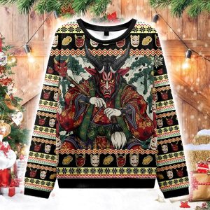japanese Monster Christmas Ugly Sweater