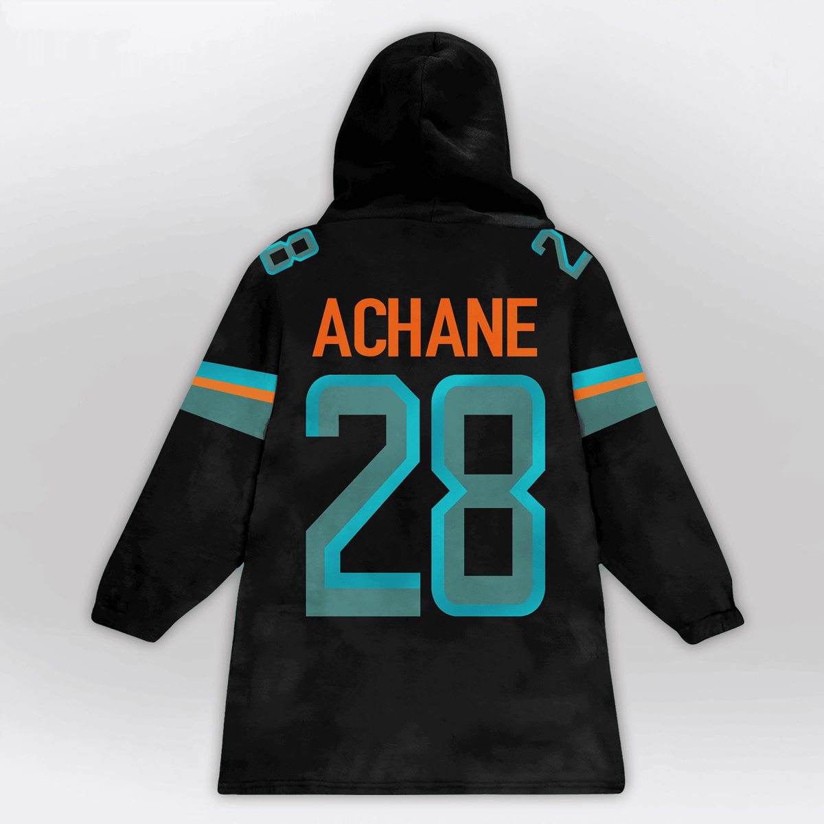 Achane 28 Miami Football Unisex Blanket Hoodie