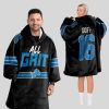 All Grit Goff 16 Detroit Football Unisex Blanket Hoodie 1