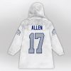 Allen 17 Bills Football Unisex Blanket Hoodie 2
