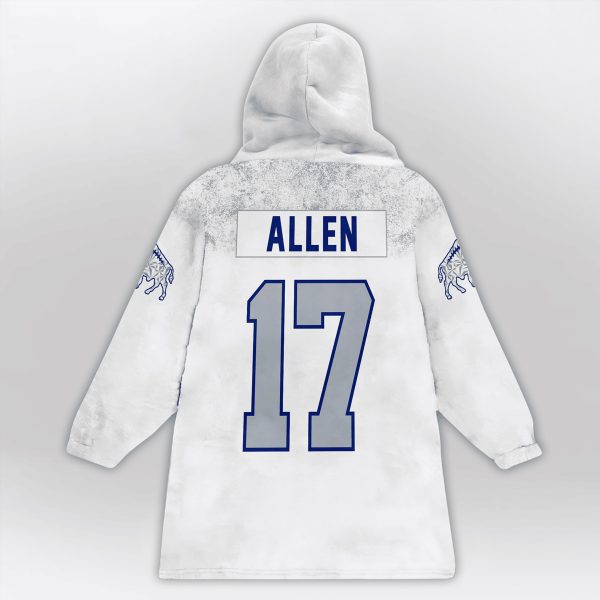 Allen 17 Bills Football Unisex Blanket Hoodie 2