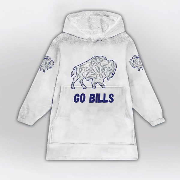 Allen 17 Bills Football Unisex Blanket Hoodie
