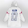 Allen 17 Bod Bless Go Bills Football Unisex Blanket Hoodie 2