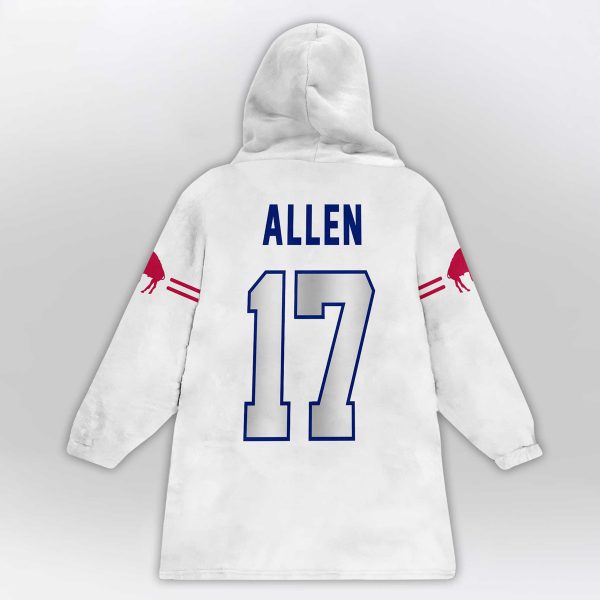 Allen 17 Bod Bless Go Bills Football Unisex Blanket Hoodie 2
