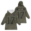 Allen 17 Buffalo Football Blanket Hoodie 1