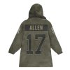 Allen 17 Buffalo Football Blanket Hoodie 2