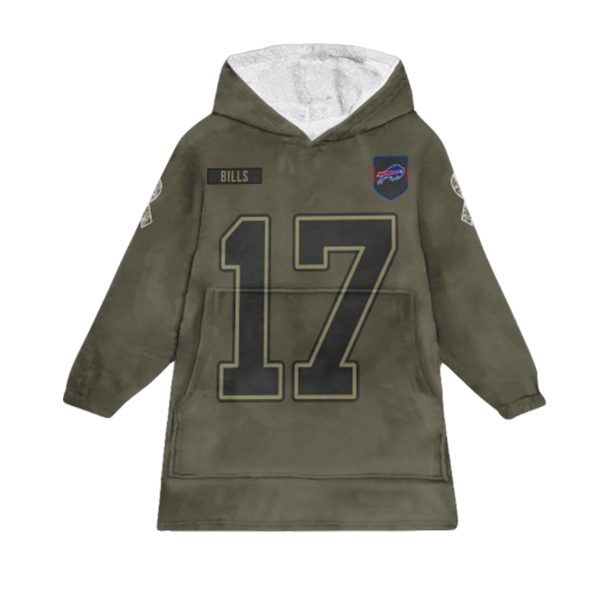 Allen 17 Buffalo Football Blanket Hoodie