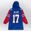 Allen 17 Buffalo Football Unisex Blanket Hoodie 2