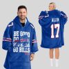 Allen 17 Go Bills Football Unisex Blanket Hoodie 1