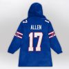 Allen 17 Go Bills Football Unisex Blanket Hoodie 2