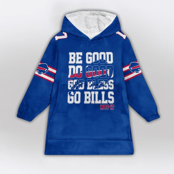 Allen 17 Go Bills Football Unisex Blanket Hoodie