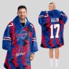 Allen JA 17 Bills Football Unisex Blanket Hoodie 1