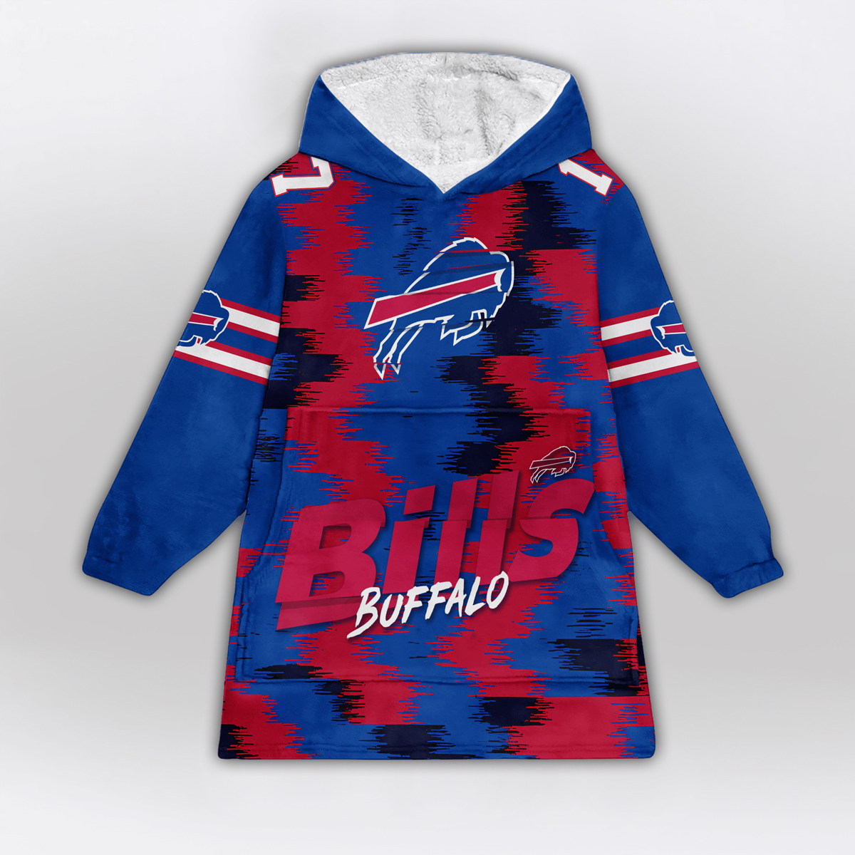 Allen JA 17 Bills Football Unisex Blanket Hoodie 2