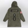 Army LJ 8 Baltimore Football Unisex Blanket Hoodie 2