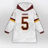 Daniels 5 Commanders Football Unisex Blanket Hoodie