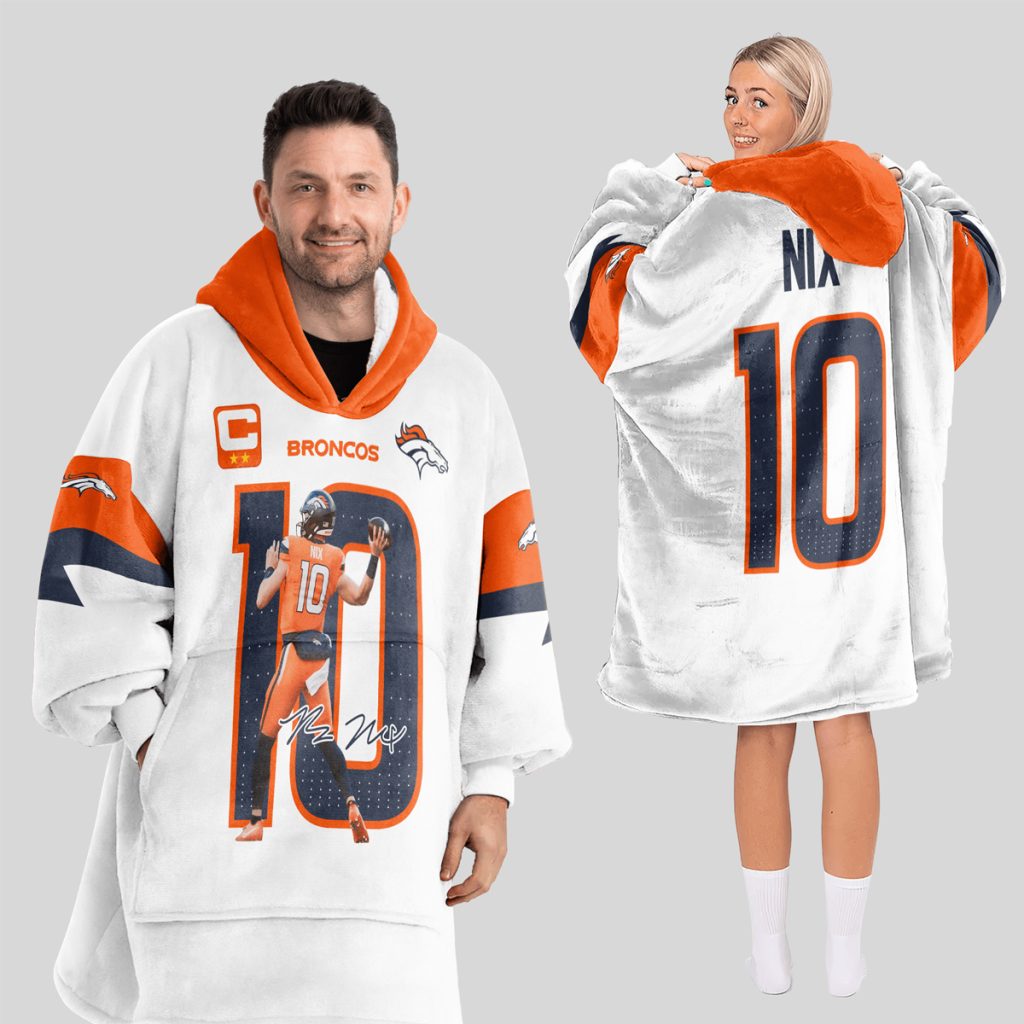 BN 10 Broncos Football Unisex Blanket Hoodie 1