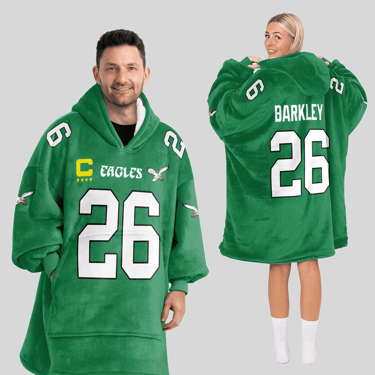 Barkley 26 Eagles Football Unisex Blanket Hoodie 2