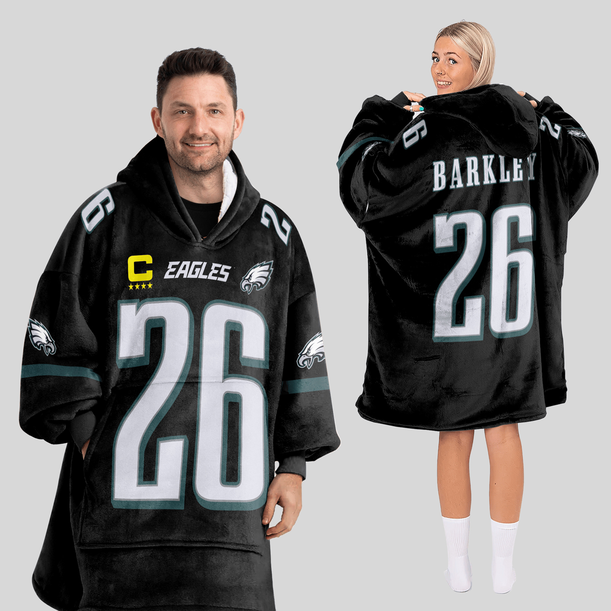 Barkley 26 Eagles Football Unisex Blanket Hoodie