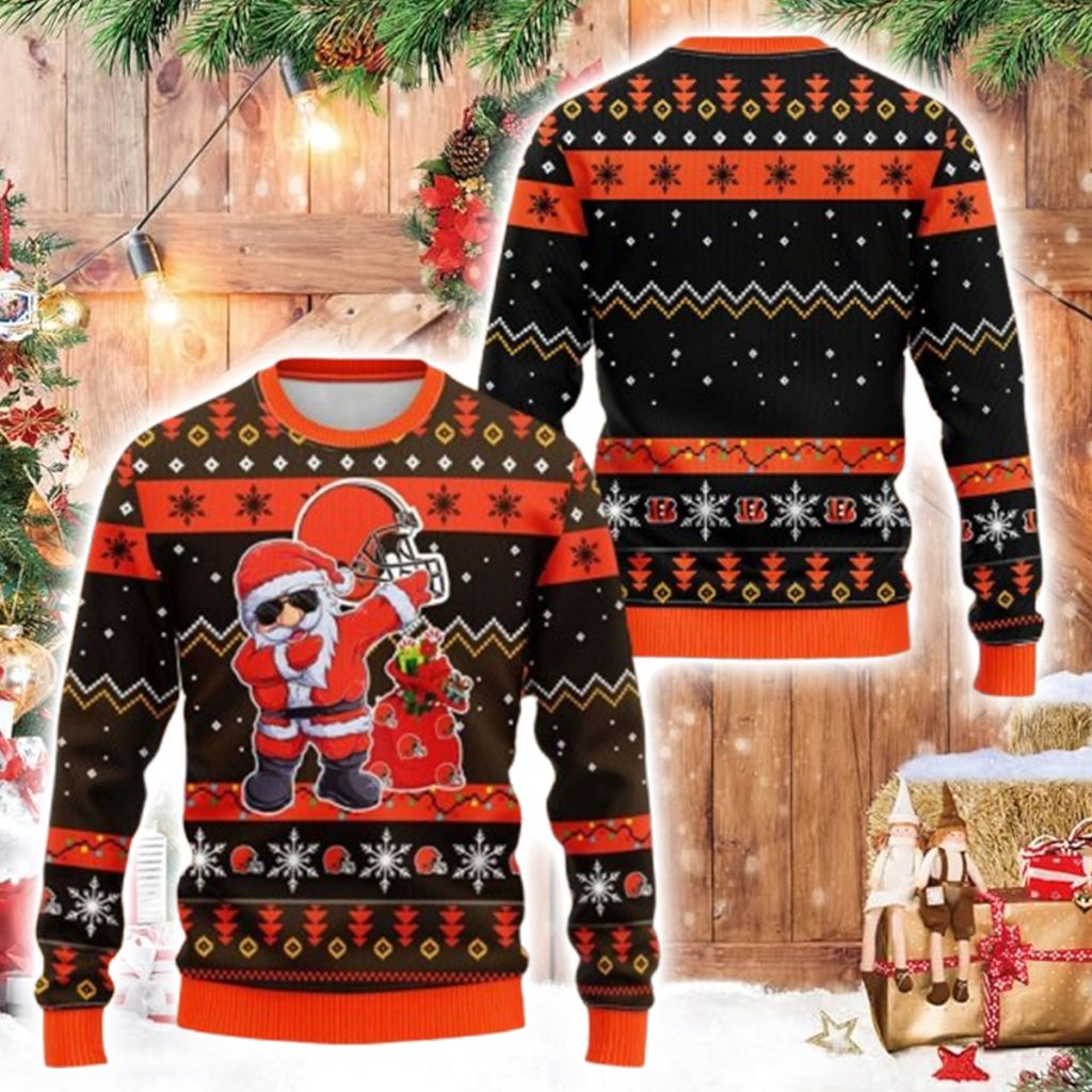 Bengals Dabbing Santa Claus Christmas Ugly Sweater