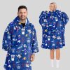 Bills Football Full Patterns Unisex Blanket Hoodie 1