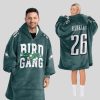 Bird Gang SB 26 Eagles Football Unisex Blanket Hoodie 1