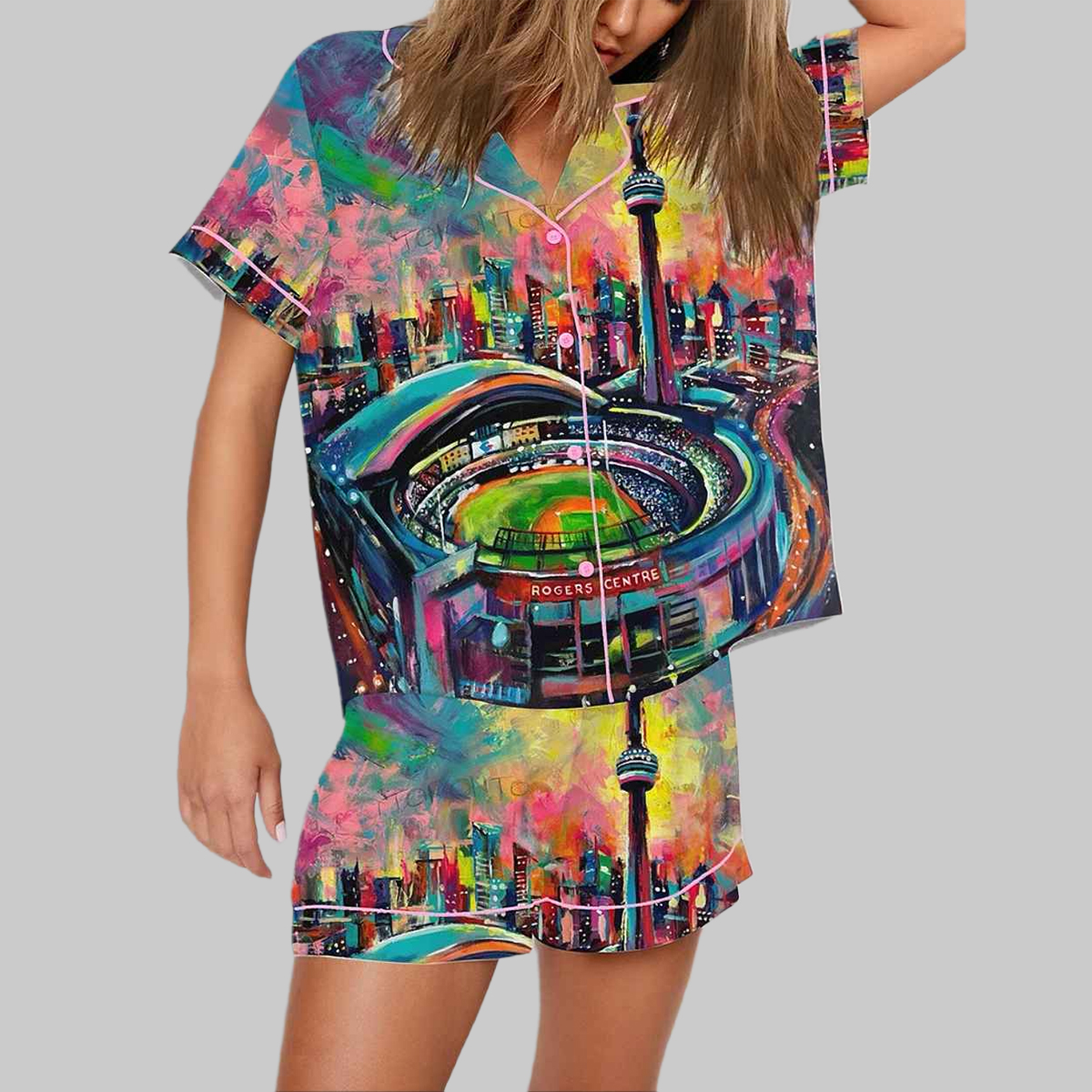 Blue Jays Baseball Go Jays Go Pajama Set 1