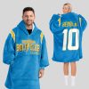 Bolt Club Herbert 10 Chargers Football Unisex Blanket Hoodie 1