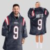 Boutte KB 9 Patriots Football Unisex Blanket Hoodie 1