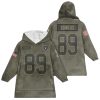 Bowers 89 Raiders Football Blanket Hoodie 1