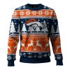 Broncos Reindeer Football Christmas Ugly Sweater 1