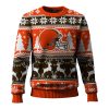 Browns Reindeer Football Christmas Ugly Sweater 1