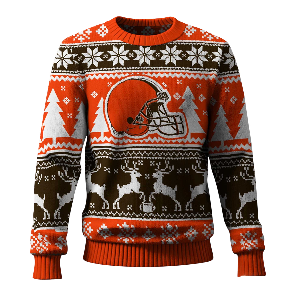 Browns Reindeer Football Christmas Ugly Sweater