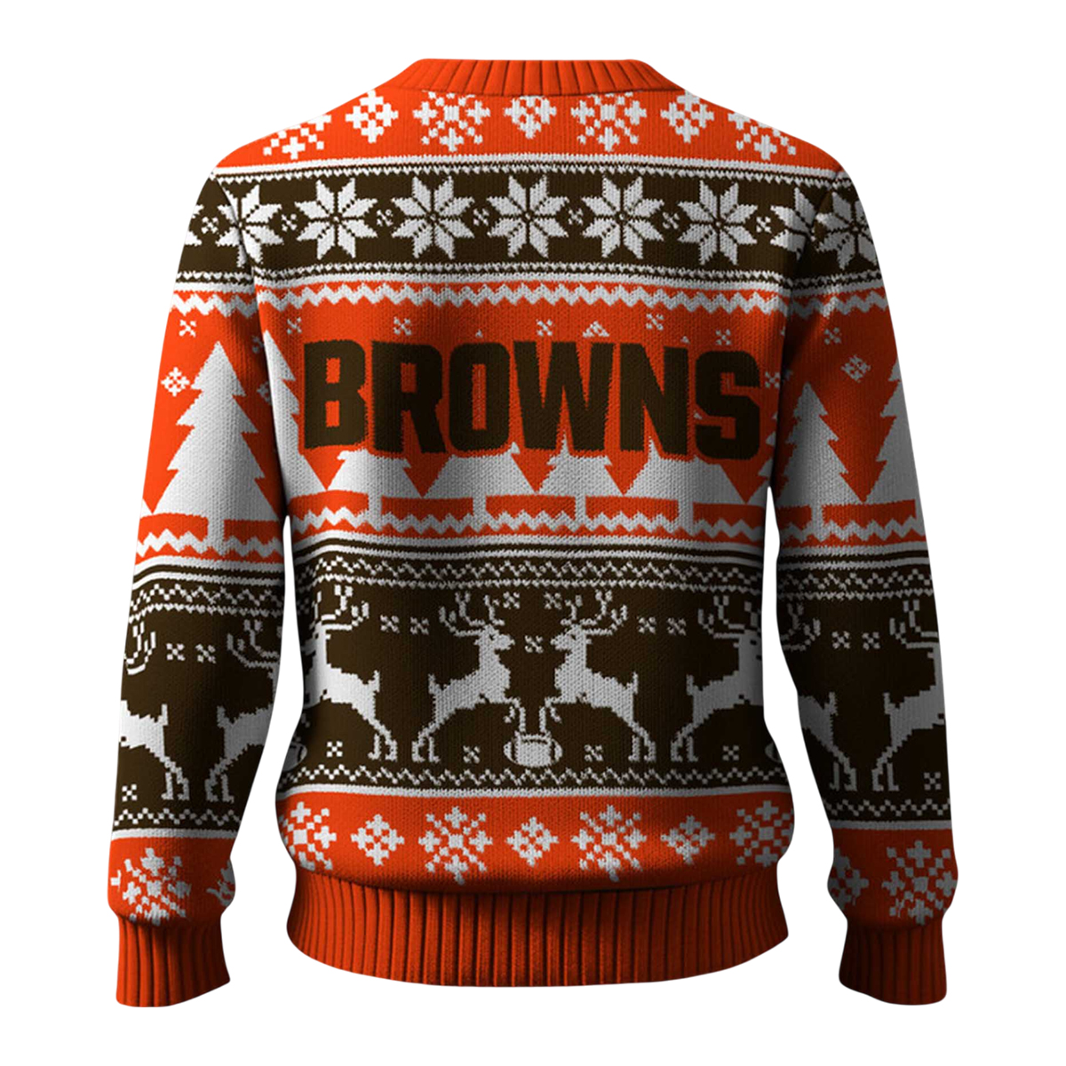 Browns Reindeer Football Christmas Ugly Sweater