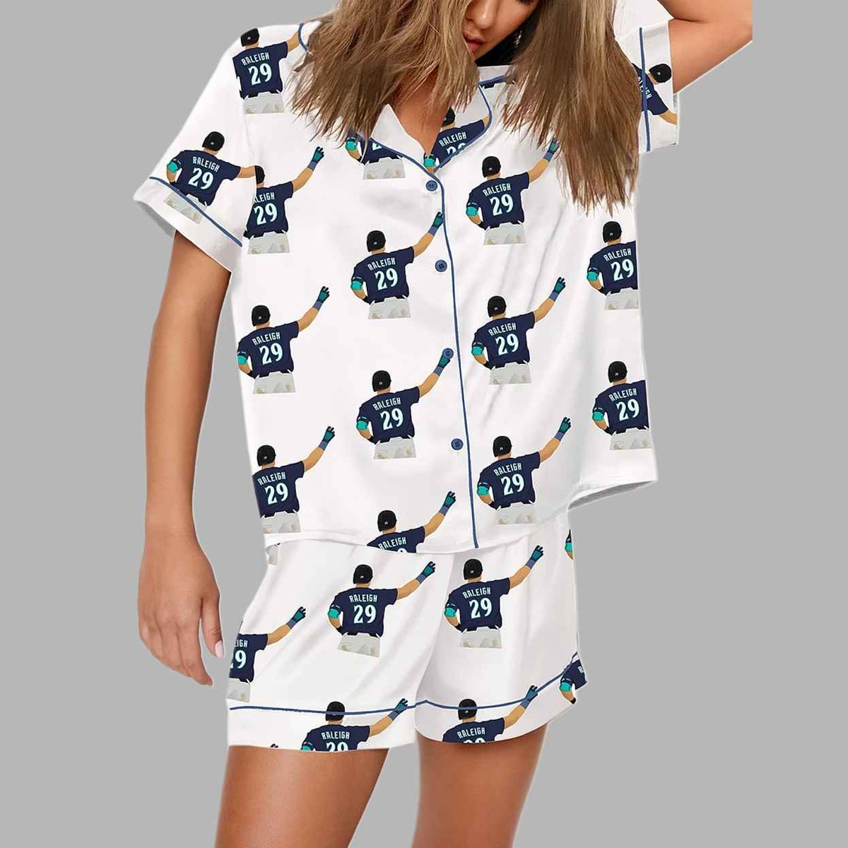 Cal Raleigh Mariners Baseball Pajama Set