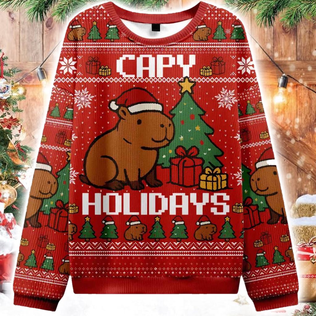 Capybara Celebration Christmas Ugly Christmas Sweater