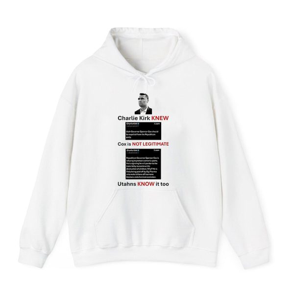 Charlie Kirk New Cox Is Not Legitimate Utahns Know It Too Shirt