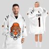 Chase JC 1 Cincinnati Football Unisex Blanket Hoodie 1