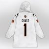 Chase JC 1 Cincinnati Football Unisex Blanket Hoodie 2