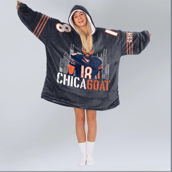 Chicagoat CW 18 Chicago Football Unisex Blanket Hoodie